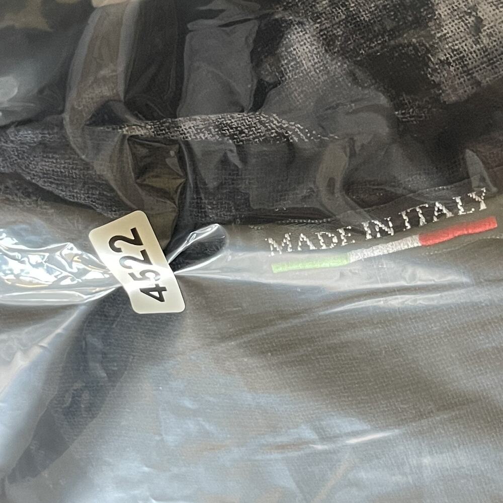 Made In Italy Top Womens Large Black Roll Tab Gauzy Coastal Lagenlook Artsy - Picture 12 of 12